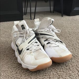 Nike White and Black Sneakers with Classic Design